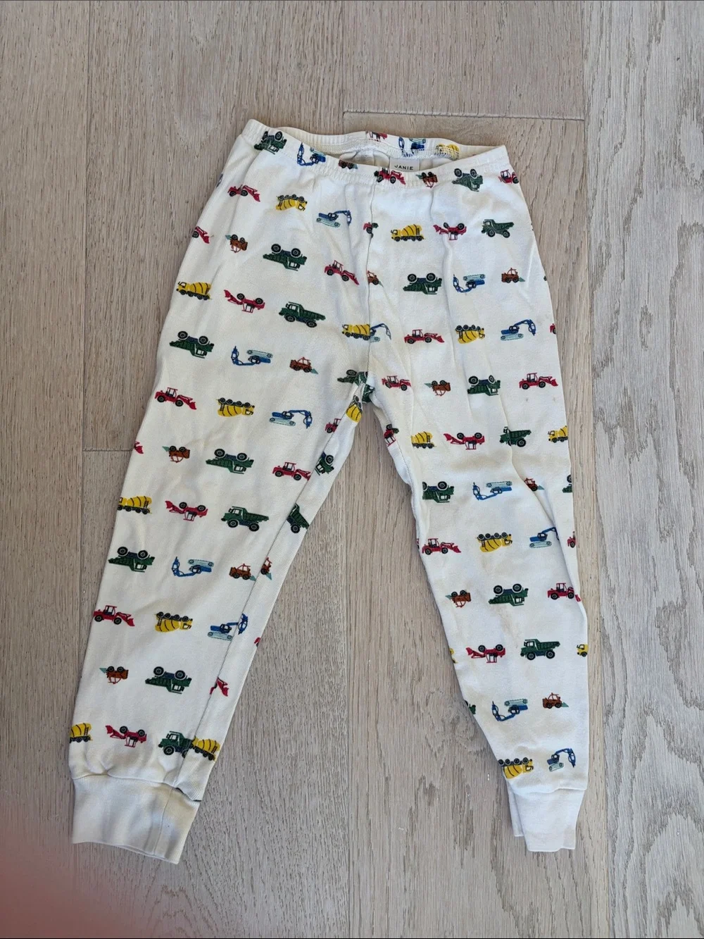 Janie and Jack Green & White Camping and Car Print Pajama Sets